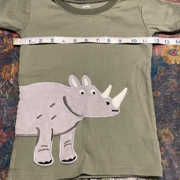 Gymboree Shorties Pajamas 5T Rhino zebra tiger elephant - Picture 2 of 6